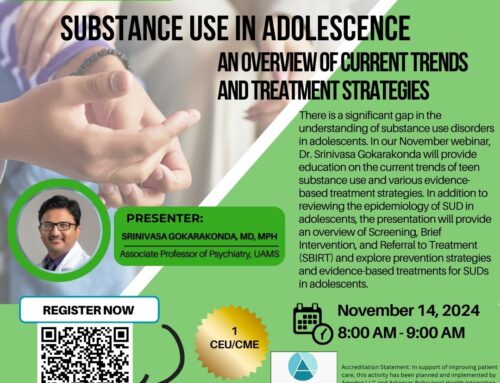 Webinar: Adolescent Substance Use Trends and Treatment (Free CEU, Nov 14th)